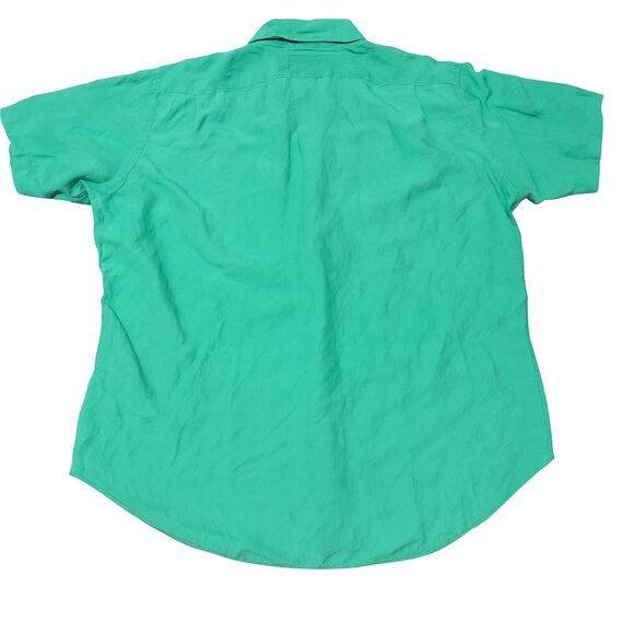 Polo Ralph Lauren Shirt XL Seafoam Green Linen Silk Button Down Resortwear - Picture 7 of 8